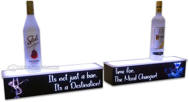 1 Step Liquor Displays w/ Champage & Martini Glass Logos