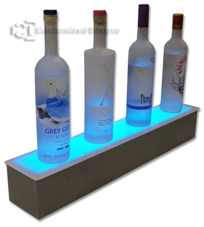 24" 1 Tier Bottle Shelf w/ Stainless Steel Finish 24" 1 Tier Bottle Shelf w/ Stainless Steel Finish