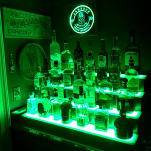 4 Step LED Lighted Bottle Display