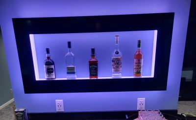 LED Lighted Wall Display Shelving
