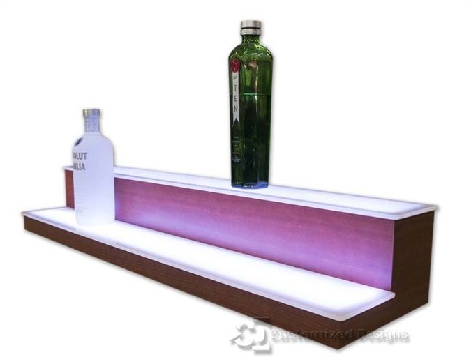 2 Tier Low Profile Liquor Bottle Shelves 2 Tier Low Profile Liquor Bottle Shelves