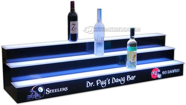 3 Tier Home Bar Display - Steelers - GA Dawgs