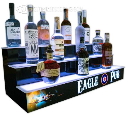 3 Tier LED Lighted Liquor Display