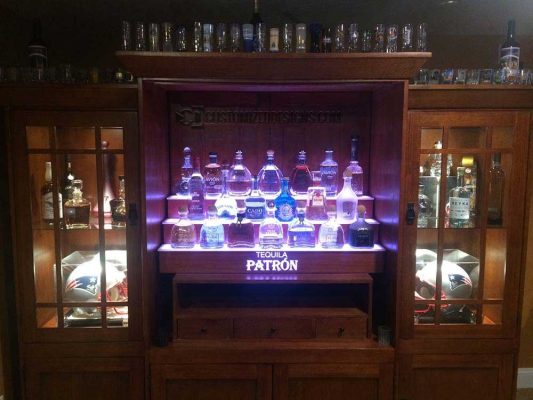 New England Patriots Themed Home Back Bar