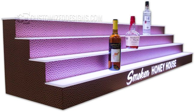 4 Tier Liquor Display with Reptilian Finish