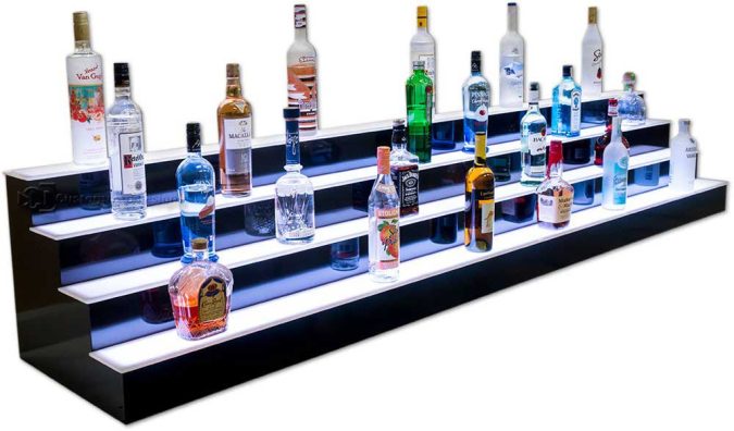 8' Long 4 Tier Bar Shelves