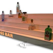 5 Tier LED Lighted Back Bar Shelving - White Finish 5 Tier LED Lighted Back Bar Shelving - White Finish
