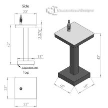 Cubix LED Cocktail High Boy Table