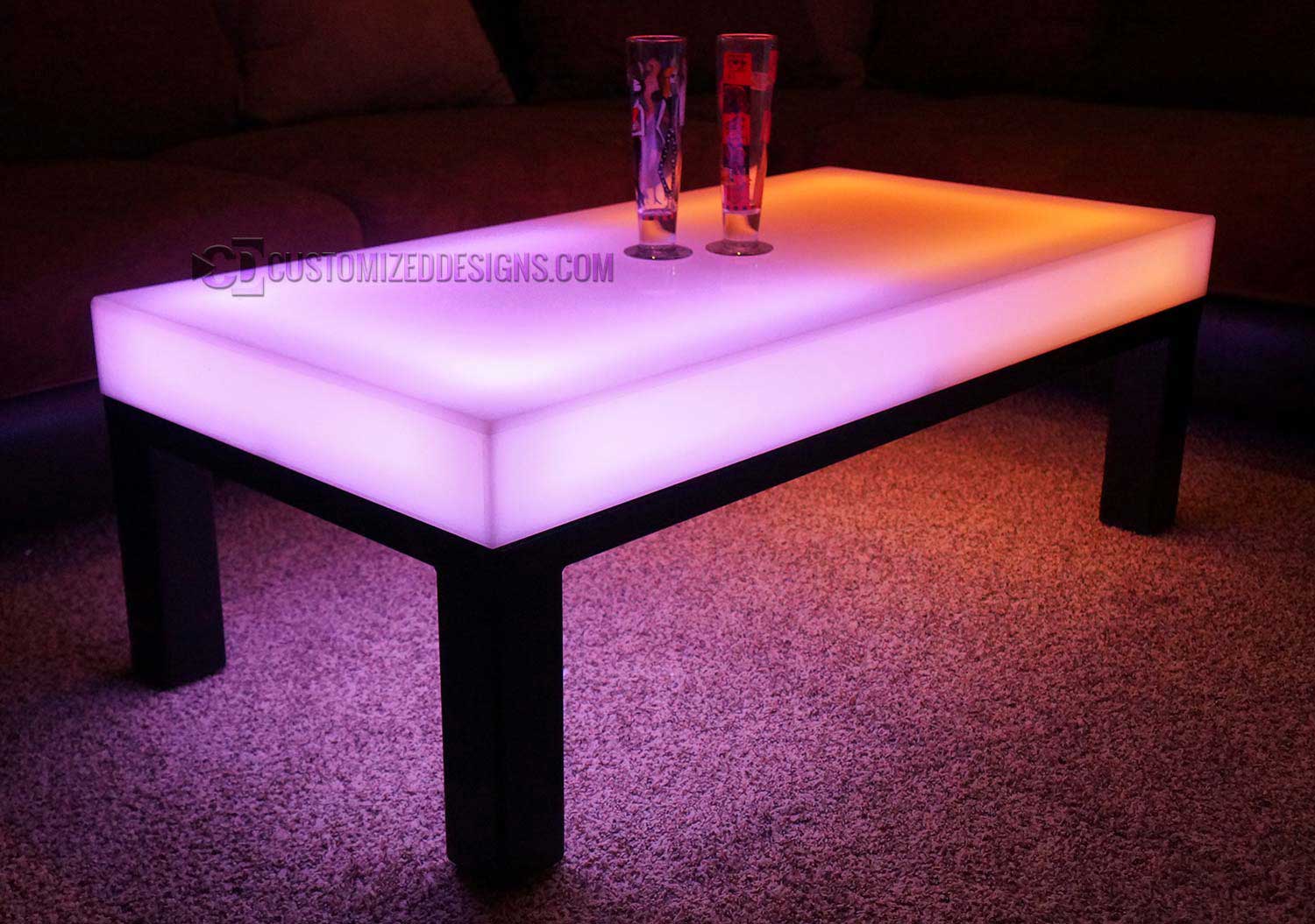 ledig stilling Desperat weekend LED Lighted Lounge Coffee Table - Aurora Series - Customized Designs