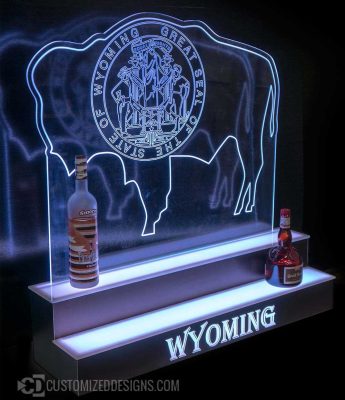 2 Tier Bar Display w/ Edge Wyoming Panel