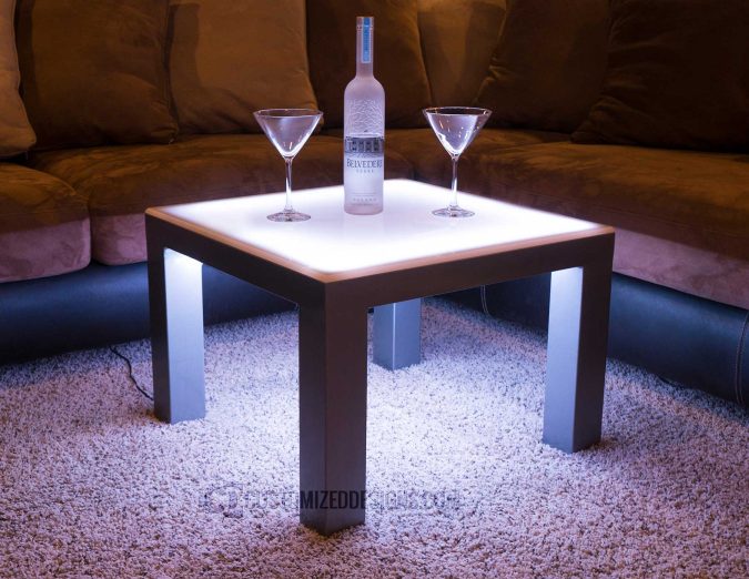 Carbon Series LED Lighted Side Table
