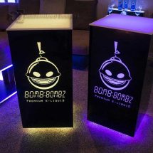 Cubix High Boy Tables w/ Lighted E-Liquid Logos Cubix High Boy Tables w/ Lighted Logos