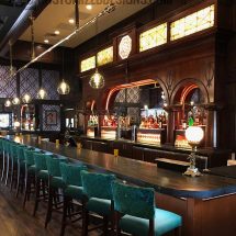 Custom Back Bar with Raised Liquor Displays Custom Back Bar with Raised Liquor Displays