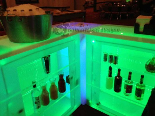LED Lighted Dance Floor Platform & Portable Bar