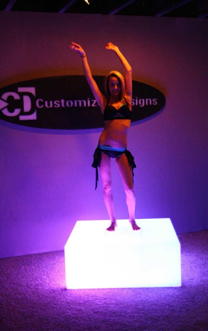LED Lighted GoGo Dance Platform LED Lighted GoGo Dance Platform
