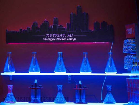 Detroit LED Lighted Skyline