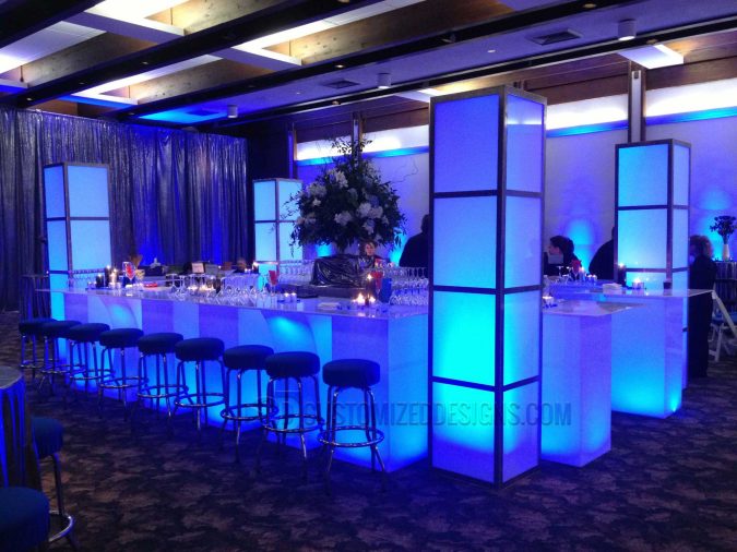 Lighted Event Bar w/ LED Column Lighted Event Bar w/ LED Column