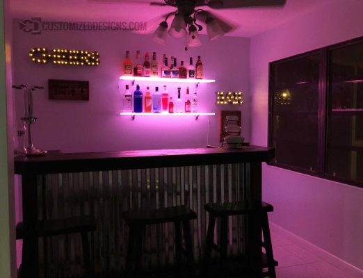 LED Home Bar Shelving 14
