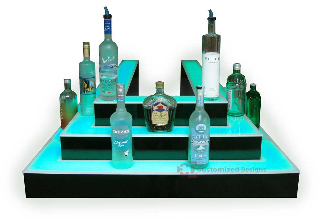MultiSided Island Style Commercial Bar Shelving for Restaurants & Bars