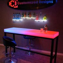 Custom Aurora Series LED High Boy Table