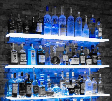 LED Lighted Floating Shelves