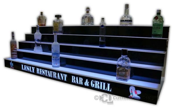 5 Tier LED Lighted Back Bar Shelving 12 5 Tier LED Lighted Back Bar Shelving 12