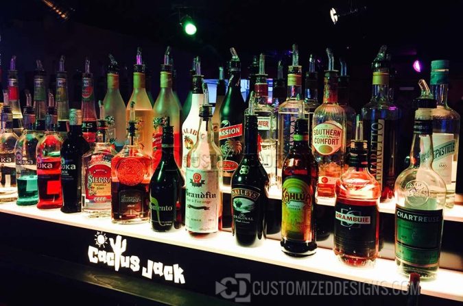 2 Tier Lighted Back Bar Display 2 Tier Lighted Back Bar Display