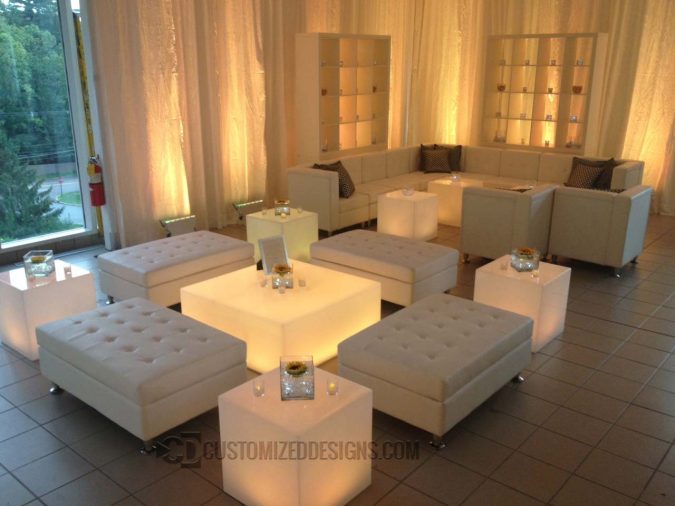 LED Lighted Coffee Table