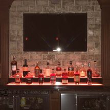 Low Profile Liquor Bottle Shelves