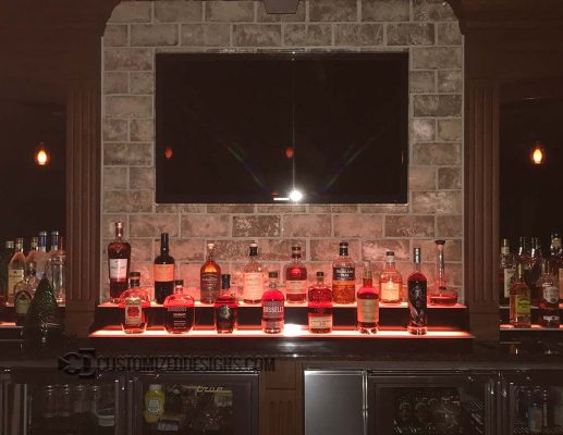 Low Profile Liquor Bottle Shelves