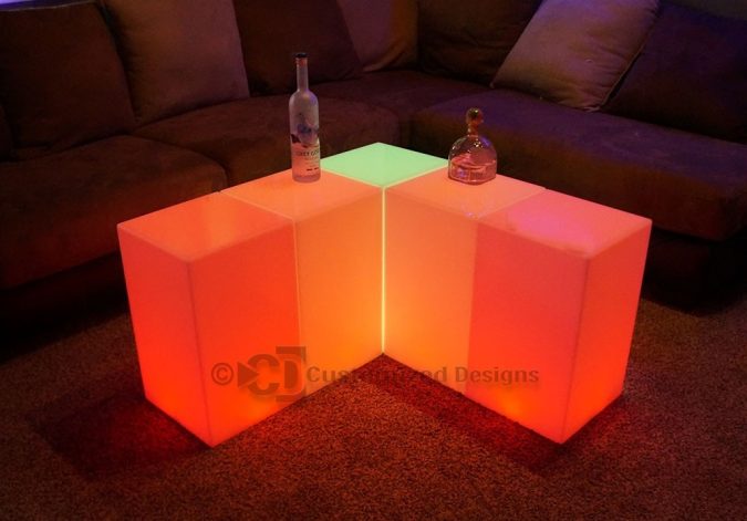 12x12 LED Lighted Side Tables 12x12 LED Lighted Side Tables