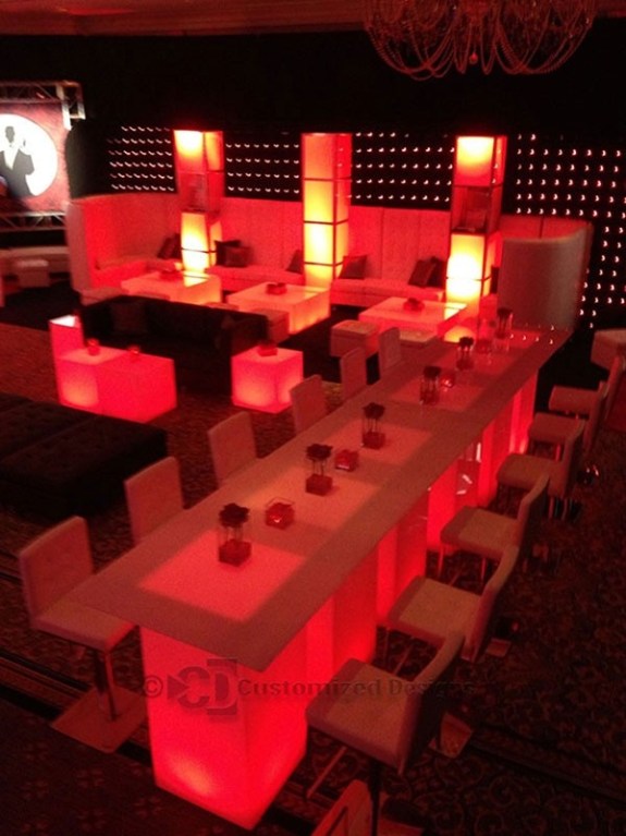 LED Nightclub Furniture w/ Red Lighting LED Nightclub Furniture w/ Red Lighting
