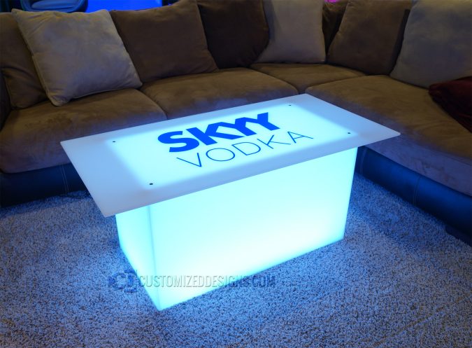 Lumen with Skyy Vodka Logo and 48" x 24" Table Top Lumen with Skyy Vodka Logo and 48" x 24" Table Top