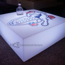 Lumen Lighted Coffee Table w/ Broncos Logo