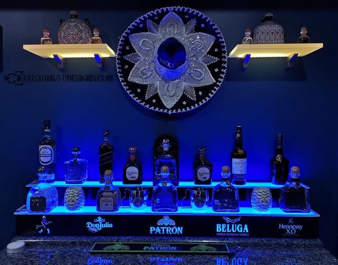 Mexican Theme Home Bar Shelving Mexican Theme Home Bar Shelving