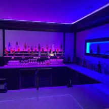 Raised 3 Tier Liquor Display w/ Logos Raised 3 Tier Liquor Display w/ Logos