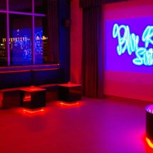 Round LED Lighted Coffee Table