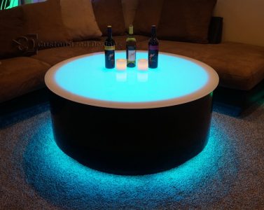 Round LED Lighted Coffee Table