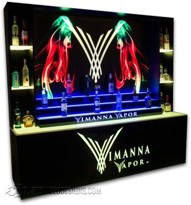 Custom LED Back Bar Display for Vape Store