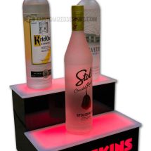 2 Tier Lighted Bottle Display w/ Washington Redskins Logo 2 Tier Lighted Bottle Display w/ Washington Redskins Logo