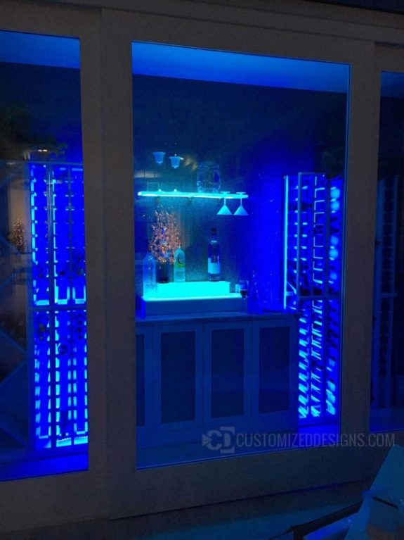 Home Wine Cellar w/ LED Lighted Shelving Home Wine Cellar w/ LED Lighted Shelving
