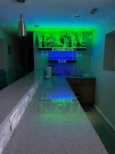 3 Step LED Lighted Bar Shelves