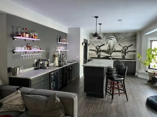 LED Wine Glass and Bottle Shelf Combo - Customized Designs