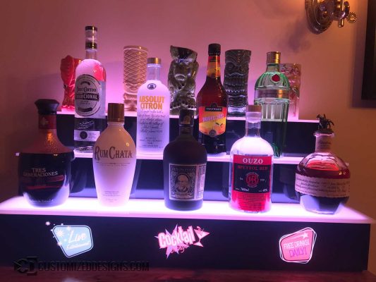 3 Step Liquor Display Cocktail Lounge Logo