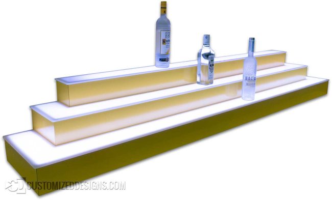 Liquor Display Wrap Style - Yellow Finish