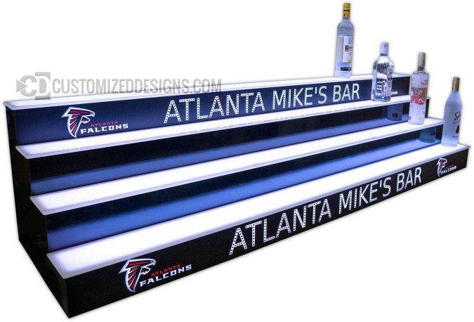 Atlanta Falcons 4 Tier Liquor Bottle Shelving Atlanta Falcons 4 Tier Liquor Bottle Shelving