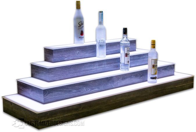 4 Tier Wrap w/ Smores Barnwood finish