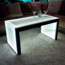 Carbon Series Ultra Modern LED Coffee Table - Shown with Black Finish - 24" Height
