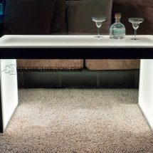 LED Lighted Nightlub Table - Carbon Series 3 Shown w Black Frame & 24" Height