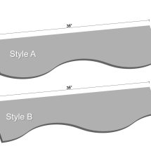 36" Curved LED Shelving Diagram